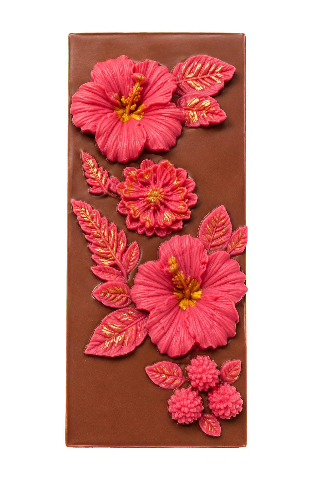 Pink floral custom chocolate
